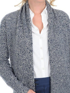 Balldiri 100% Kaschmir Schalkragenjacke Damen 4 - fädig für ultimativen Komfort - grau meliert - Balldiri