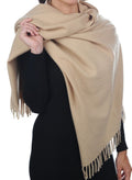 Balldiri 100% Kaschmir Stola Schal 200 x 90 cm 4 - fädig für ultimativen Komfort - beige - Balldiri