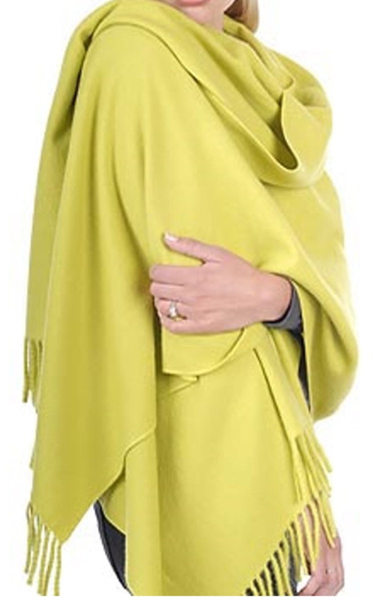Balldiri 100% Kaschmir Stola Schal 200 x 90 cm 4 - fädig für ultimativen Komfort - kiwi - Balldiri