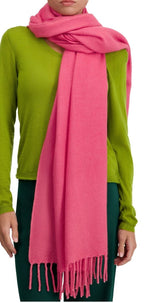Balldiri 100% Kaschmir Stola Schal 200 x 90 cm 4 - fädig für ultimativen Komfort - rosa - Balldiri