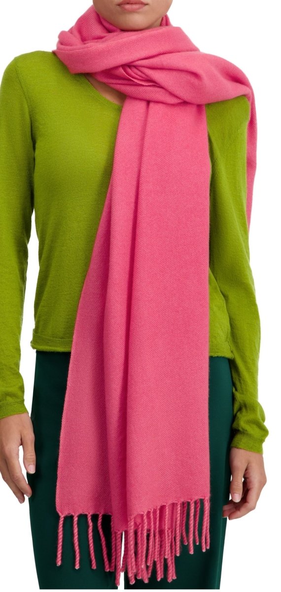 Balldiri 100% Kaschmir Stola Schal 200 x 90 cm 4 - fädig für ultimativen Komfort - rosa - Balldiri