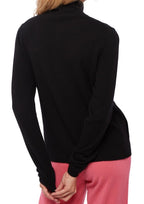 Balldiri 100% Kaschmir Strickjacke Damen 2 - fädig - schwarz - Balldiri