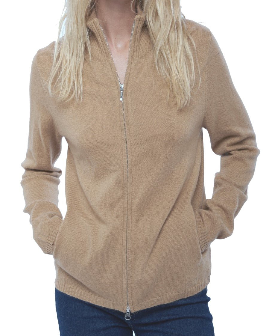 Balldiri 100% Kaschmir Strickjacke Damen 2 - fädig - nachtblau - Balldiri