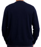 Balldiri 100% Kaschmir Strickjacke Herren Rundhals 2 - fädig - nachtblau - Balldiri