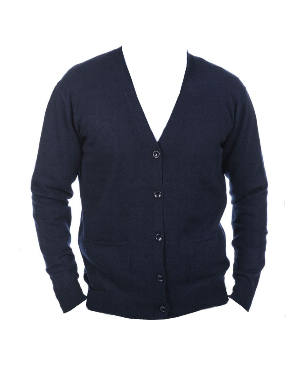 Balldiri 100% Kaschmir V - Strickjacke Herren 2 - fädig - nachtblau - Balldiri