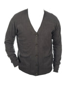 Balldiri 100% Kaschmir V - Strickjacke Herren 2 - fädig - anthrazit - Balldiri