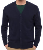 Balldiri 100% Kaschmir V - Strickjacke Herren 4 - fädig - nachtblau - Balldiri