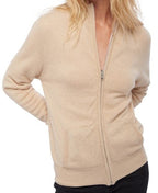 Balldiri 100% Kaschmir Wendejacke Damen 4 - fädig - Stilvoll und Vielseitig - beige / zartrosa - Balldiri