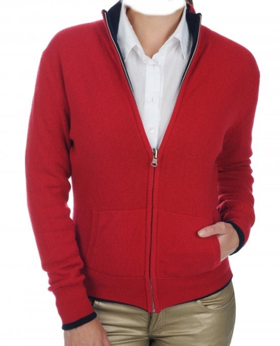 Balldiri 100% Kaschmir Wendejacke Damen 4 - fädig - Stilvoll und Vielseitig - hellgrau / rosa - Balldiri
