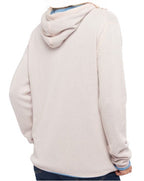 Balldiri 100% Kaschmir Wendejacke Damen mit Kapuze 4 - fädig - azurblau meliert / zartrosa - Balldiri