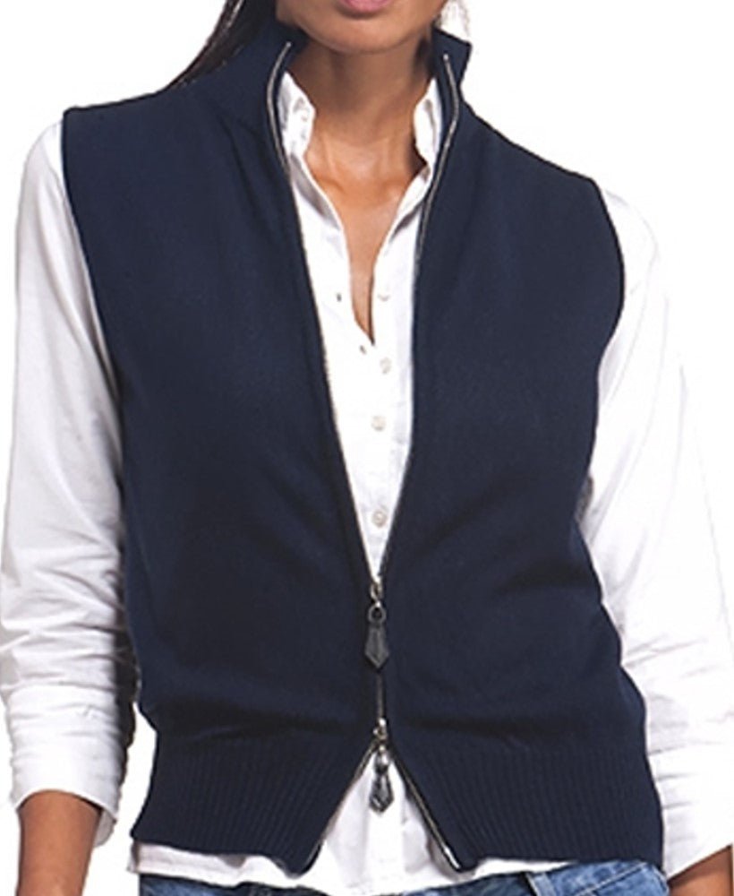 Balldiri 100% Kaschmir Weste Jacke Damen 2 fädig nachtblau XS - Balldiri