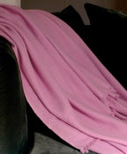 Balldiri 100% Kaschmirdecke 220 x 220 cm 6 - fädig - rosa - Balldiri