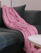 Balldiri 100% Kaschmirdecke 220 x 220 cm 6 - fädig - rosa - Balldiri