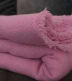 Balldiri 100% Kaschmirdecke 220 x 220 cm 6 - fädig - rosa - Balldiri