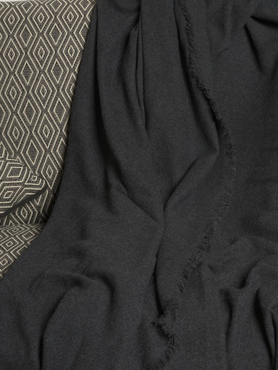 Balldiri 100% Kaschmirdecke 220 x 220 cm 6 - fädig - carbon - Balldiri