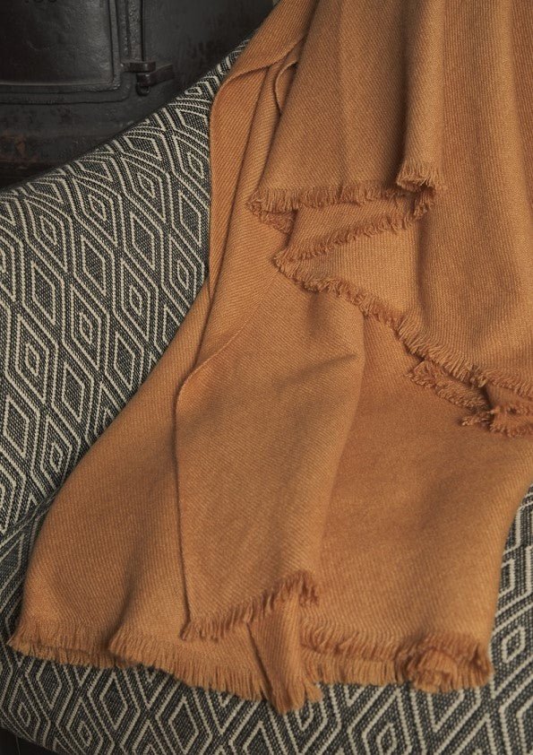 Balldiri 100% Kaschmirdecke 240 x 260 cm 6 - fädig - camel - Balldiri