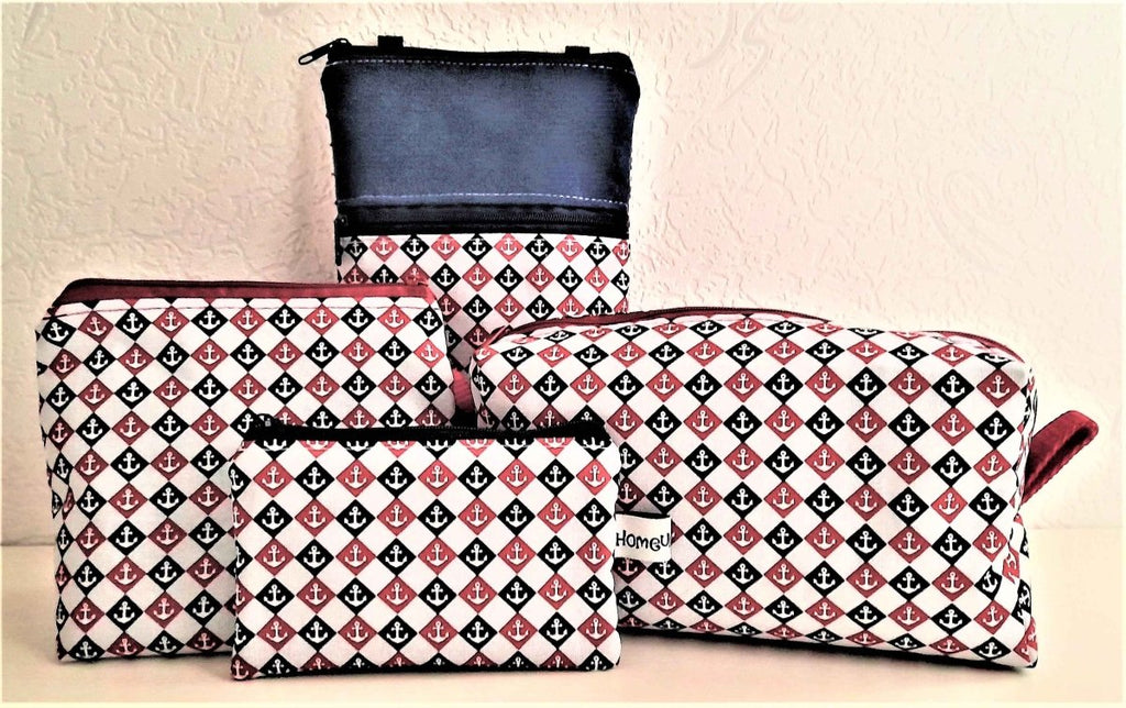 Balldiri 4 teiliges Taschenset - Maritim Anker - Balldiri