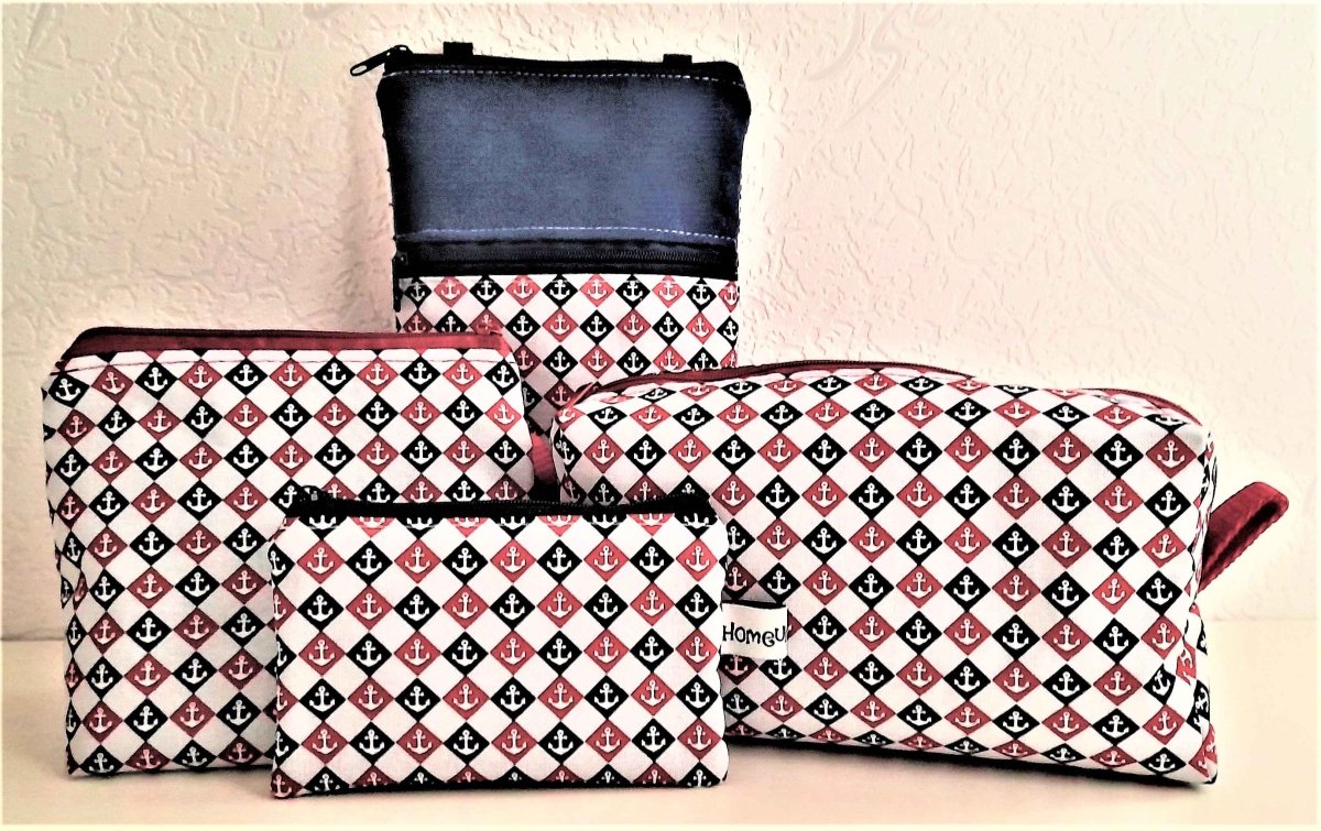 Balldiri 4 teiliges Taschenset - Maritim Anker - Balldiri