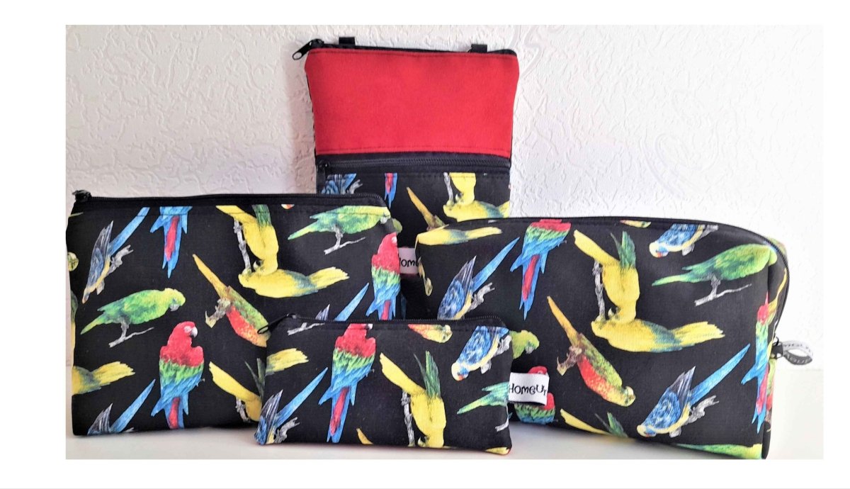 Balldiri 4 teiliges Taschenset - Papagei - Balldiri