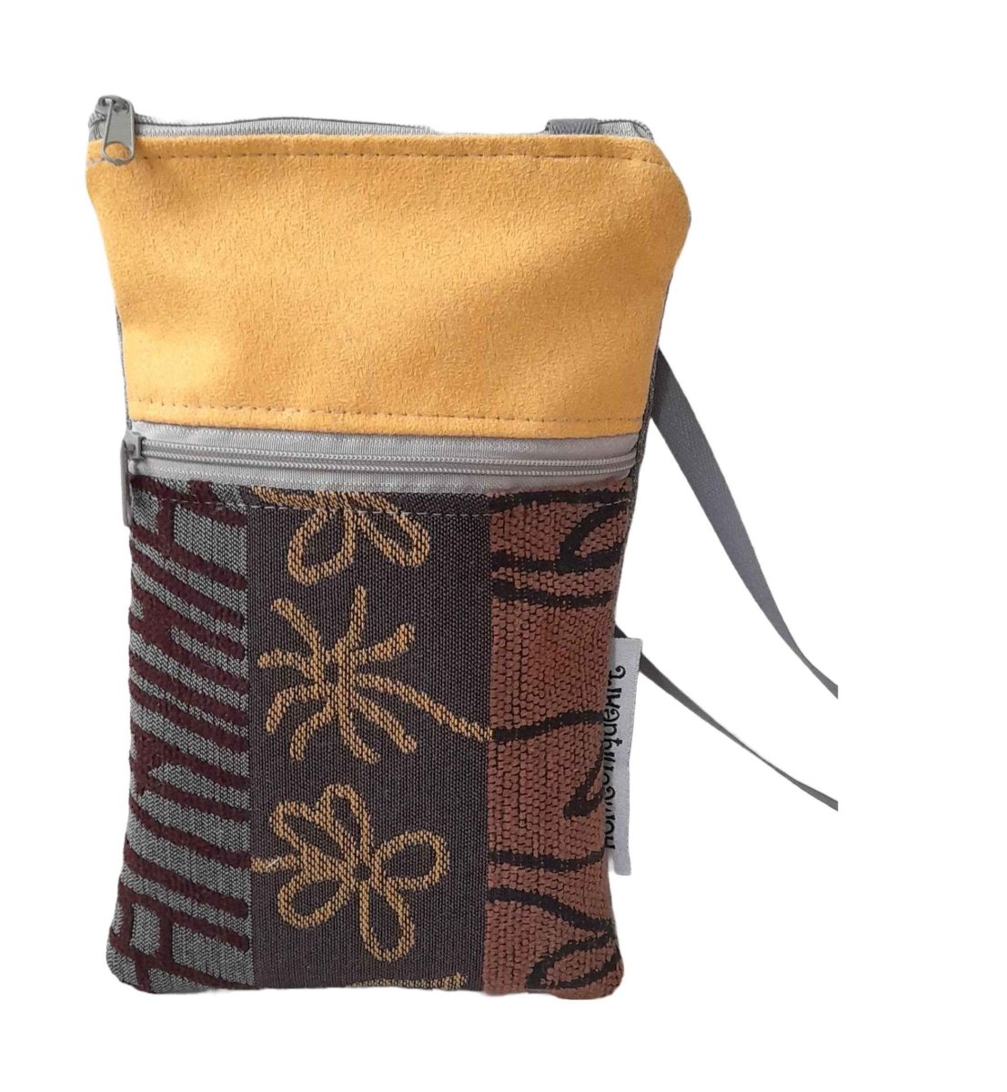 Balldiri Crossbody Bag aus Stoff Handtasche - gelb/braun - Balldiri