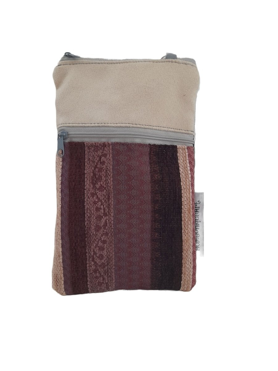 Balldiri Crossbody Bag aus Stoff Handtasche - beige/lila - Balldiri