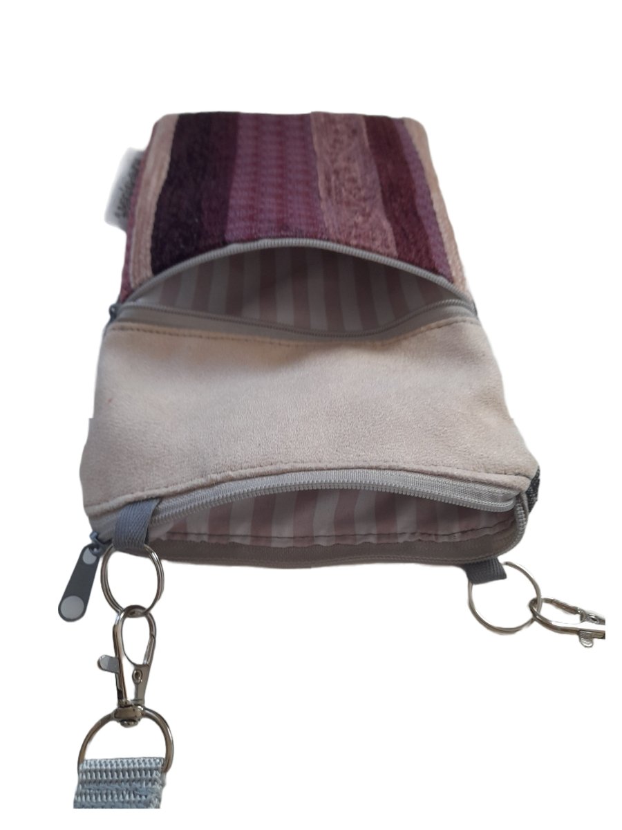 Balldiri Crossbody Bag aus Stoff Handtasche - beige/lila - Balldiri