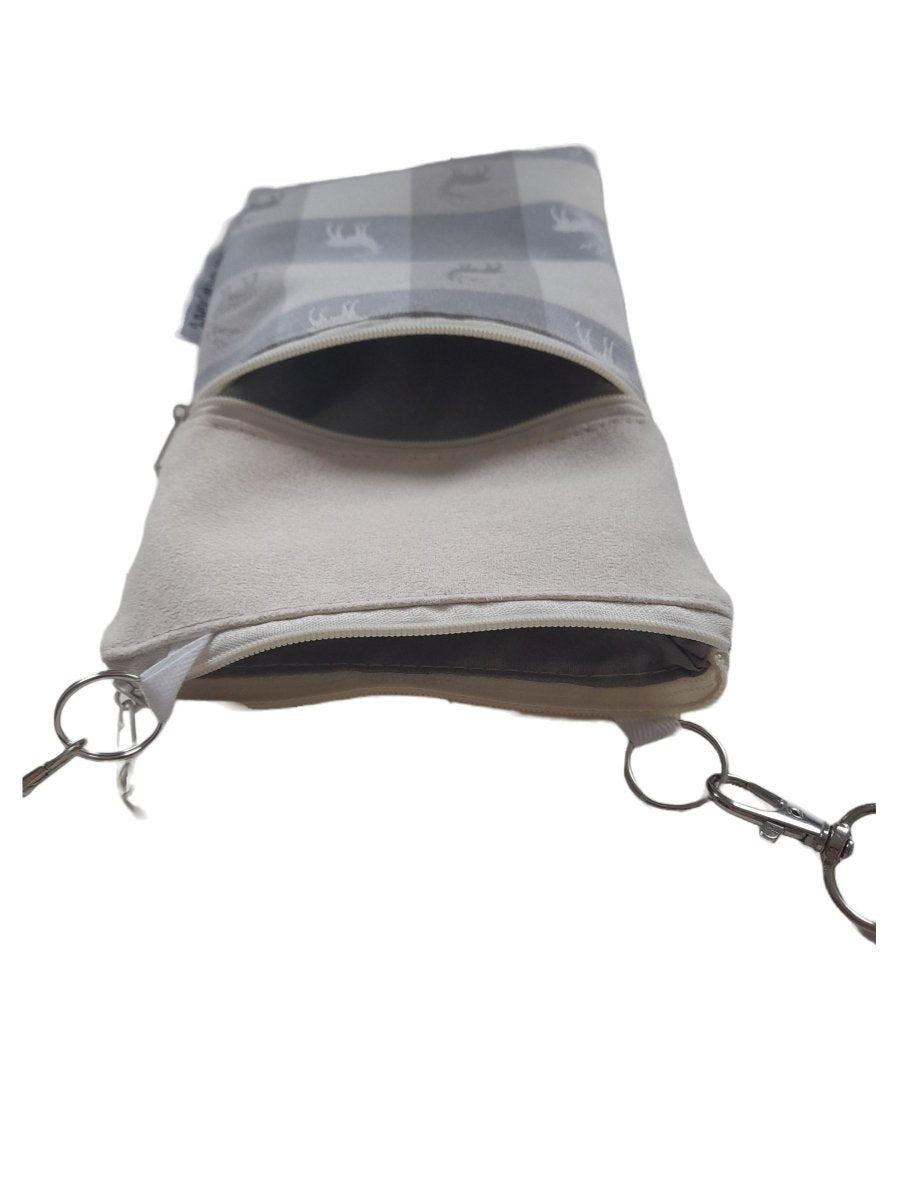 Balldiri Crossbody Bag aus Stoff Handtasche - beige/kariert Hirsch - Balldiri