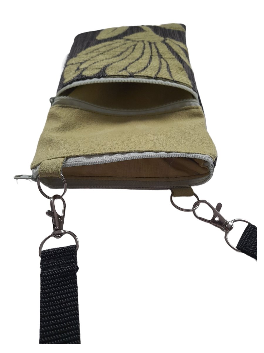 Balldiri Crossbody Bag aus Stoff Handtasche - grün/schwraz - Balldiri