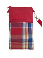 Balldiri Crossbody Bag aus Stoff Handtasche - rot/kariert - Balldiri
