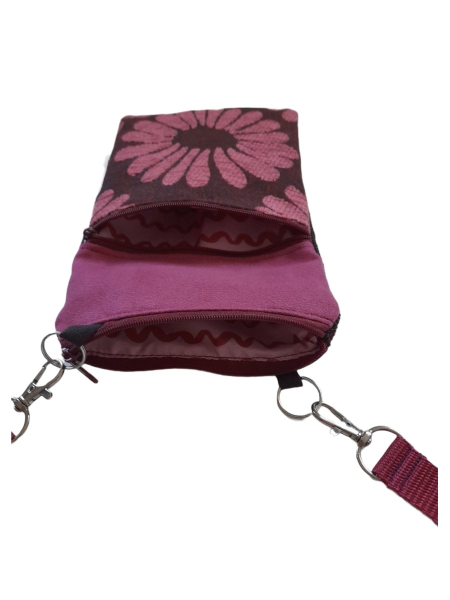Balldiri Crossbody Bag aus Stoff Handtasche - rosa/braun - Balldiri