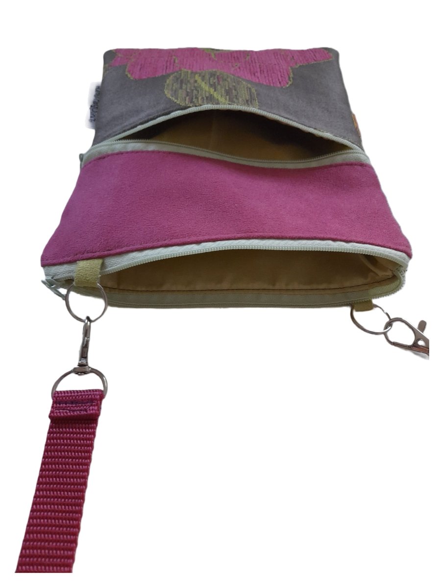 Balldiri Crossbody Bag aus Stoff Handtasche - rosa/grün - Balldiri