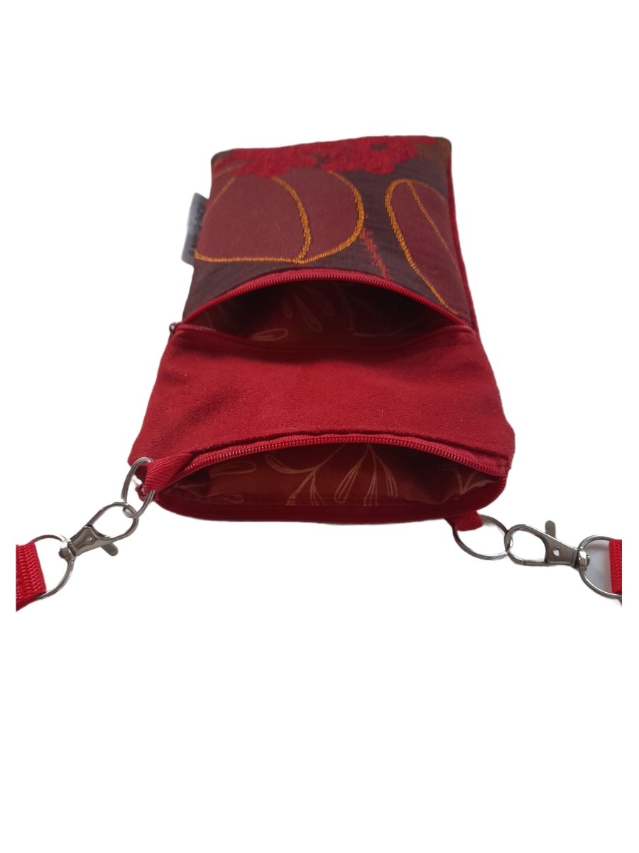 Balldiri Crossbody Bag aus Stoff Handtasche - rot/rot - Balldiri