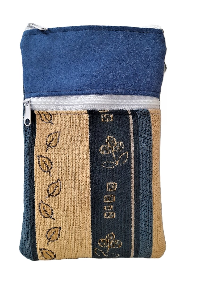 Balldiri Crossbody Bag aus Stoff Handtasche - blau/gelb - Balldiri