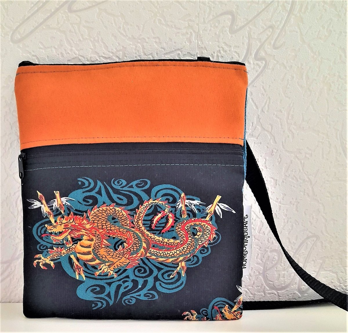 Balldiri Crossbody Bag groß Handtasche Tasche Stoff - Drachen - Balldiri