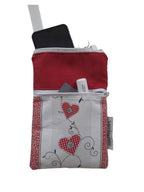 Balldiri Crossbody Bag groß Handtasche Tasche Stoff - Herz - Balldiri