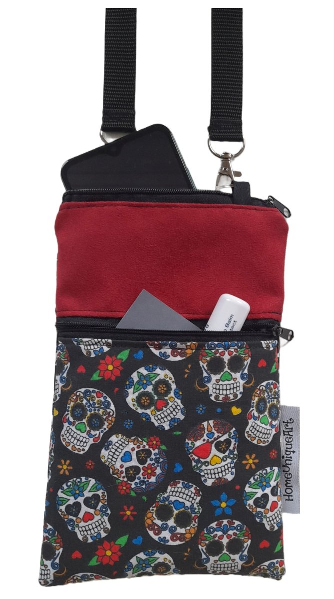 Balldiri Crossbody Bag groß Handtasche Tasche Stoff - Totenkopf - Balldiri