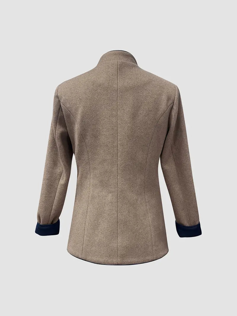 Balldiri Damen Blazer Einreiher Knopfleiste beige elegant - S - Balldiri