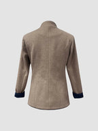 Balldiri Damen Blazer Einreiher Knopfleiste beige elegant - S - Balldiri