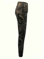 Balldiri Damen Leggins Skinny Fit Hosen Motiv - S - Balldiri