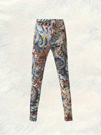 Balldiri Damen Leggins Skinny Fit Hosen Motiv - S - Balldiri