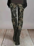 Balldiri Damen Leggins Skinny Fit Hosen Motiv - S - Balldiri