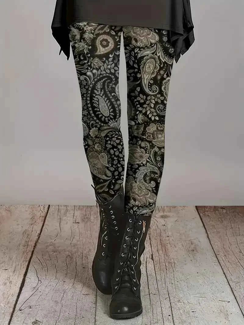 Balldiri Damen Leggins Skinny Fit Hosen Motiv - S - Balldiri