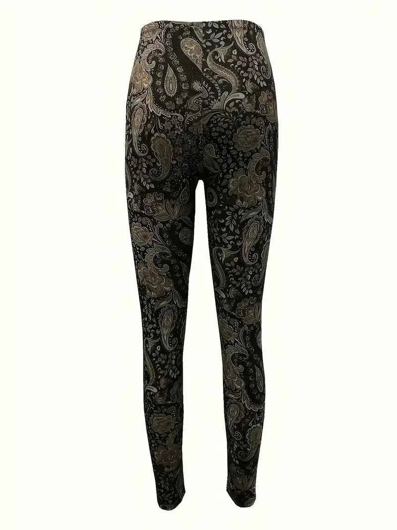 Balldiri Damen Leggins Skinny Fit Hosen Motiv - S - Balldiri