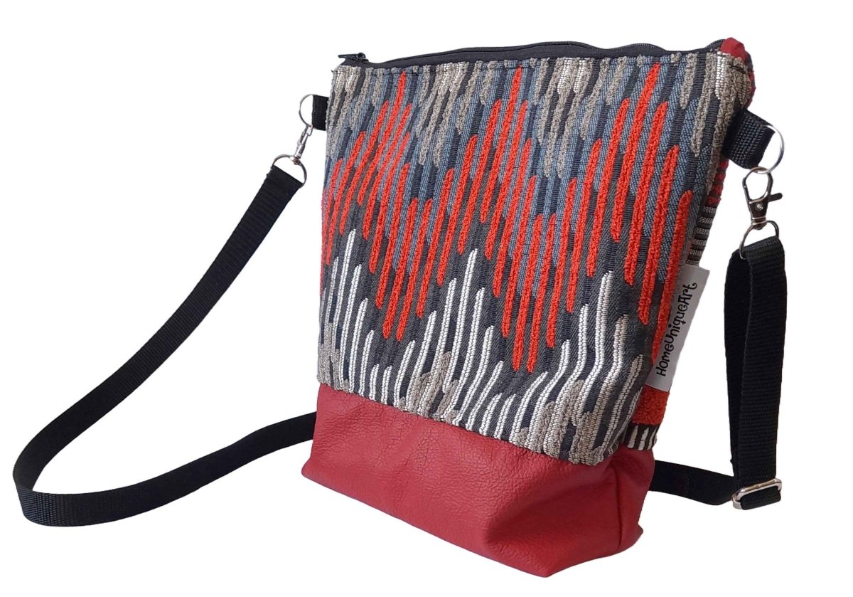 Balldiri Handtasche Crossbody Bag groß - rot/rot - Balldiri