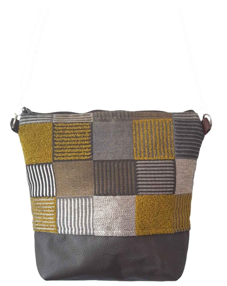 Balldiri Handtasche Crossbody Bag groß - braun/grün - Balldiri