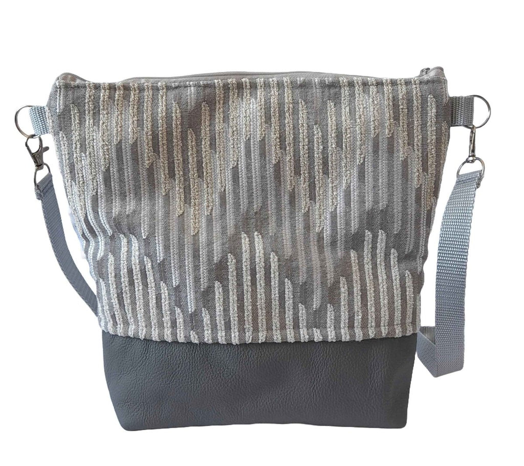 Balldiri Handtasche Crossbody Bag groß - grau/hellgrau - Balldiri