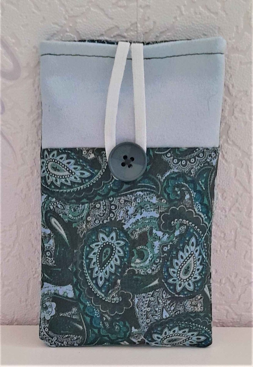 Balldiri Handytasche aus Stoff - Paisley grün - Balldiri