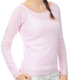 Balldiri Kaschmir Damen Pullover 100% Kaschmir Rundhals 2 - fädig - zartes rosa - Balldiri