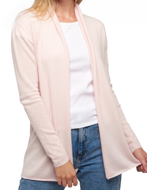 Balldiri Kaschmir Damenjacke Schalkragen 100% Kaschmir 2 - fädig - zartrosa - Balldiri