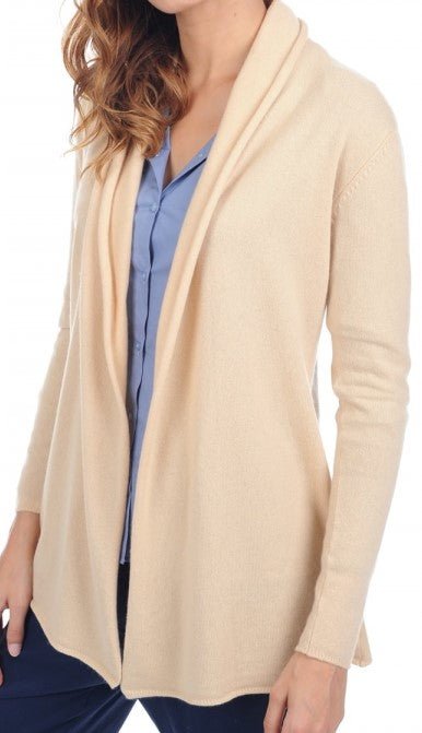 Balldiri Kaschmir Damenjacke Schalkragen 100% Kaschmir 2 - fädig - honey - Balldiri